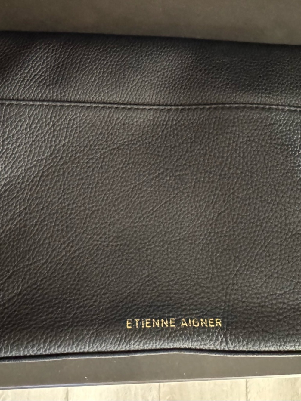 Etienne Aigner Black Leather Clutch - Picture 3 of 7